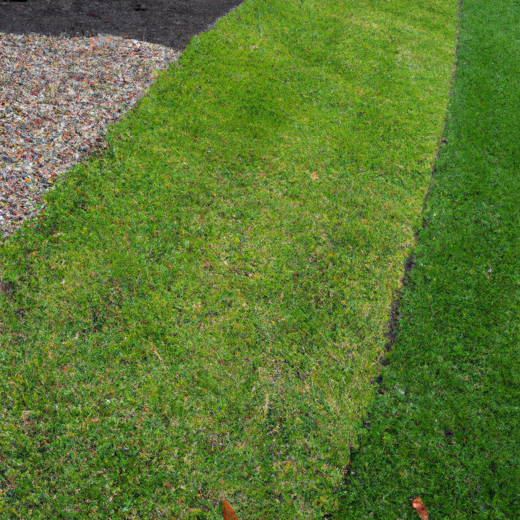 Gazon herstel met doorzaaien en topdressing, voor en na