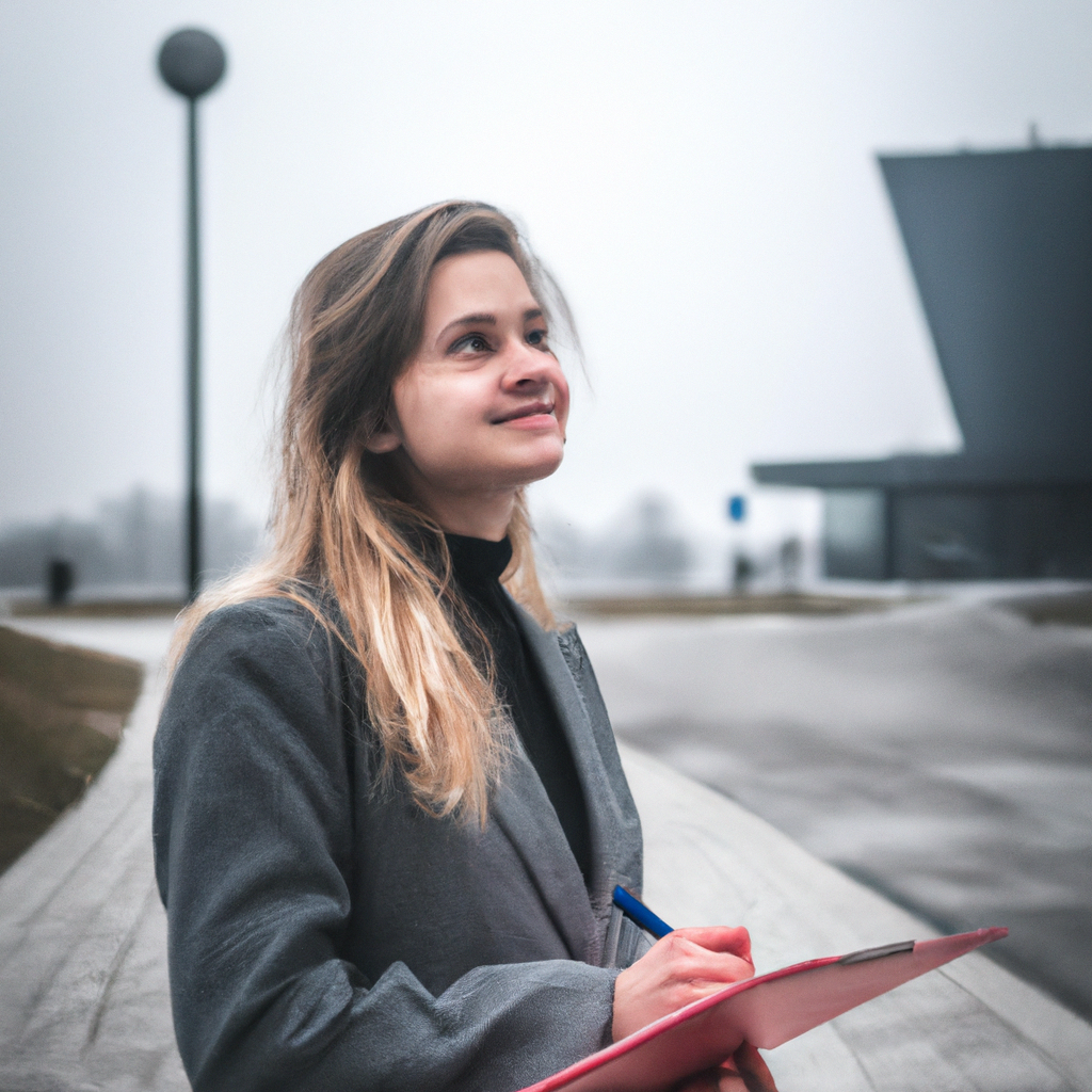 Operations manager met clipboard buiten